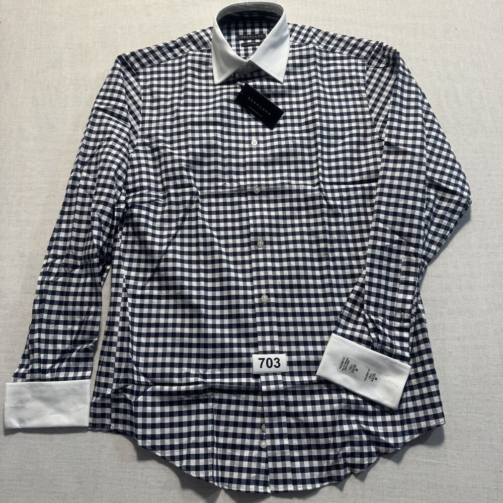 Sean John Tailored Fit Men Sz‎ M Checkered Print Brand New